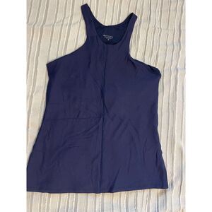 Athleta Navy Blue Ribbed Halter Tank Size XL